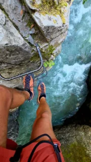 The Canyons de Lantosque Via Ferrata (AD) is an impressive route high above the Vésubie river. In our eyes, it's one of the most beautiful in France.

​🧰 Via ferrata gear available for rent on-site (€20)
💰 €9 entrance fee
📍 129 route de la Cougourdière, 06450 Lantosque
➡️ 0 min (no approach hike)
⬅️ 15-minute return walk
⌛ 2.5 hours
💪🏼 AD / Slightly Difficult (requires a minimum of arm strength)
📏 950 m
☀️ Partially sunny from noon onwards – perfect for hot days
🚷 4 escape routes

​This via ferrata is located a 1.5-hour drive from Nice, and there are also plenty of beautiful hiking trails to explore in the surrounding area...

#viaferrata #viaferrataextreme #viaferratafrance #sportoutdoor #climbinglife