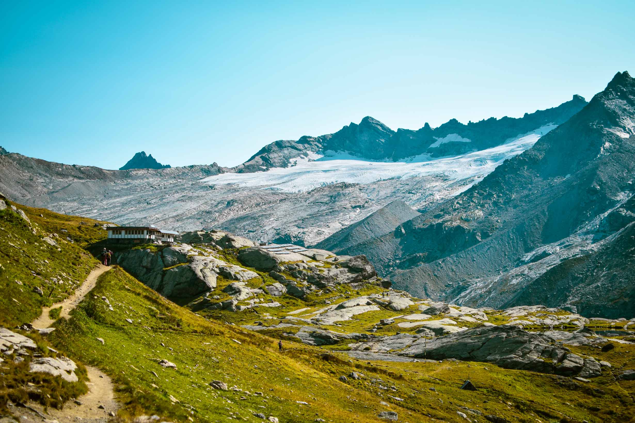 Randonnée aux Evettes, glacier et lac du Grand Méan, vallée de l'Arc Savoie Alpes France