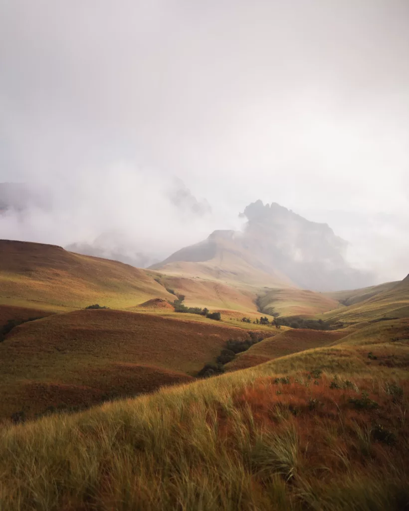 Randonnée à Blindmans Corner dans le Drakensberg.