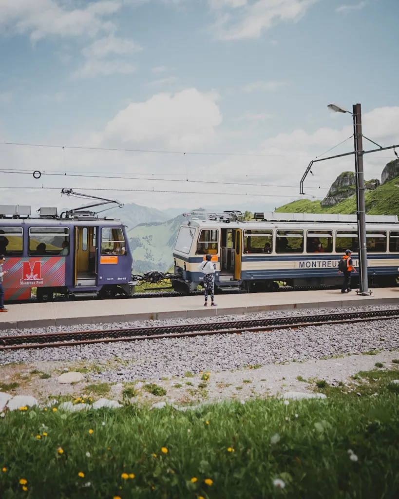 Trek dans le Pays d'Enhaut de Montreux à Jaun. Itinéraire avec retour en train Golden Pass, canton de Vaud et Fribourg.