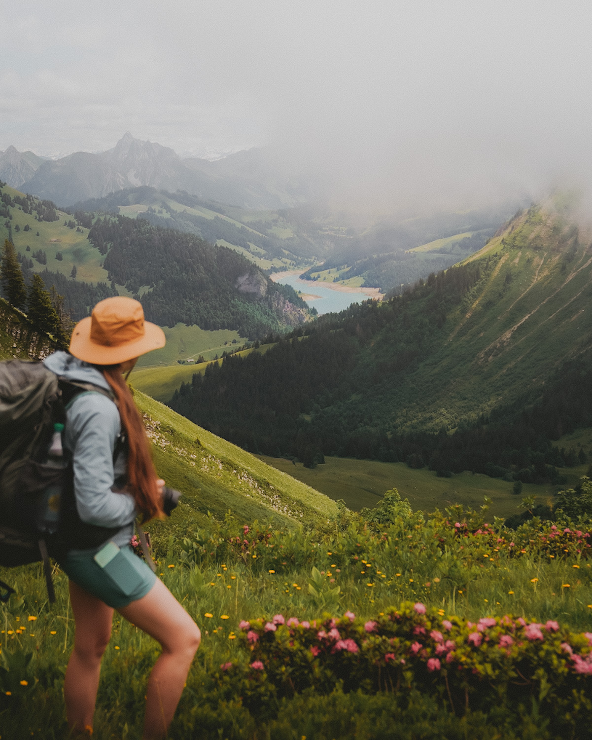 Trek dans le Pays d'Enhaut de Montreux à Jaun. Itinéraire avec retour en train Golden Pass, canton de Vaud et Fribourg.