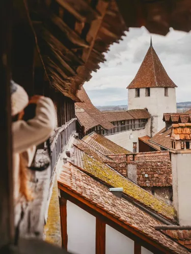 Visite de la cité médiévale de Morat dans le canton de Fribourg en Suisse. 