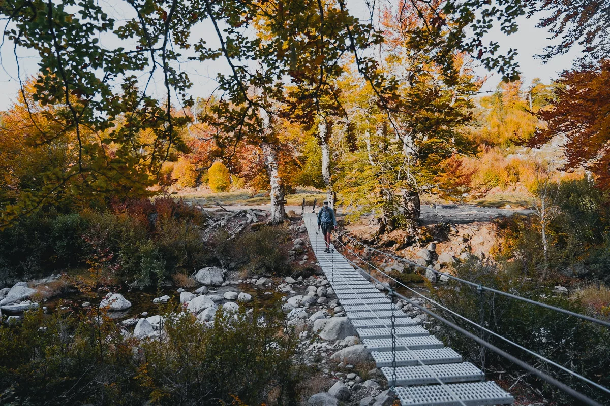 passerelle sur l'ancien passage du GR20 en dessous du Monte Incudine.