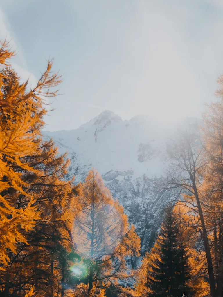 Randonnée à l'Aiguillette des Posettes en automne proche de Chamonix en Haute-Savoie.