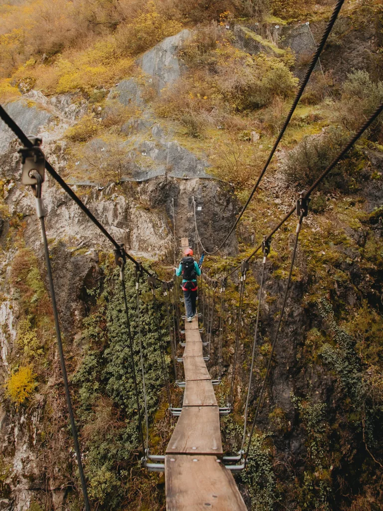 Début de la via ferrata de la Bastille à Grenoble. Guide des via Ferrata en Isère.