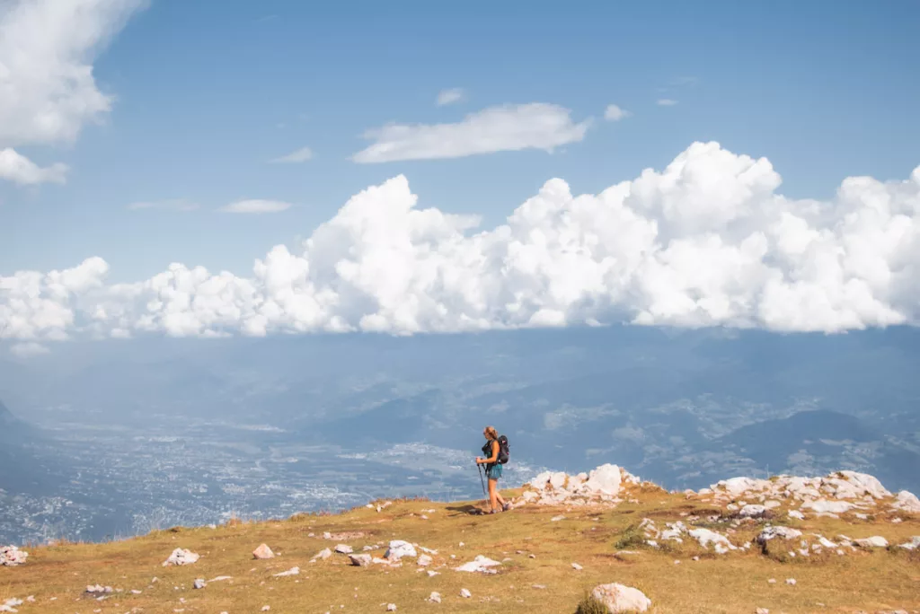 Vue sur la ville de grenoble depuis le moucherotte