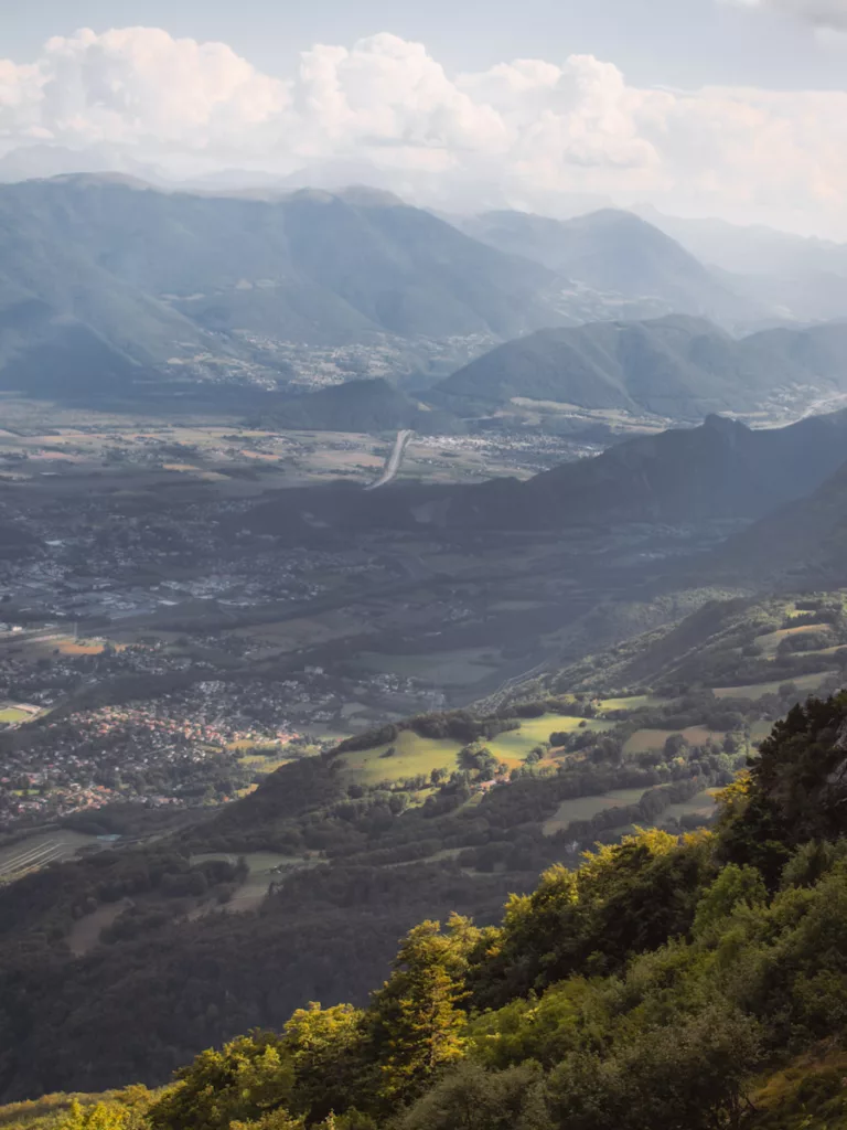 Vue sur la vallée depuis le moucherotte