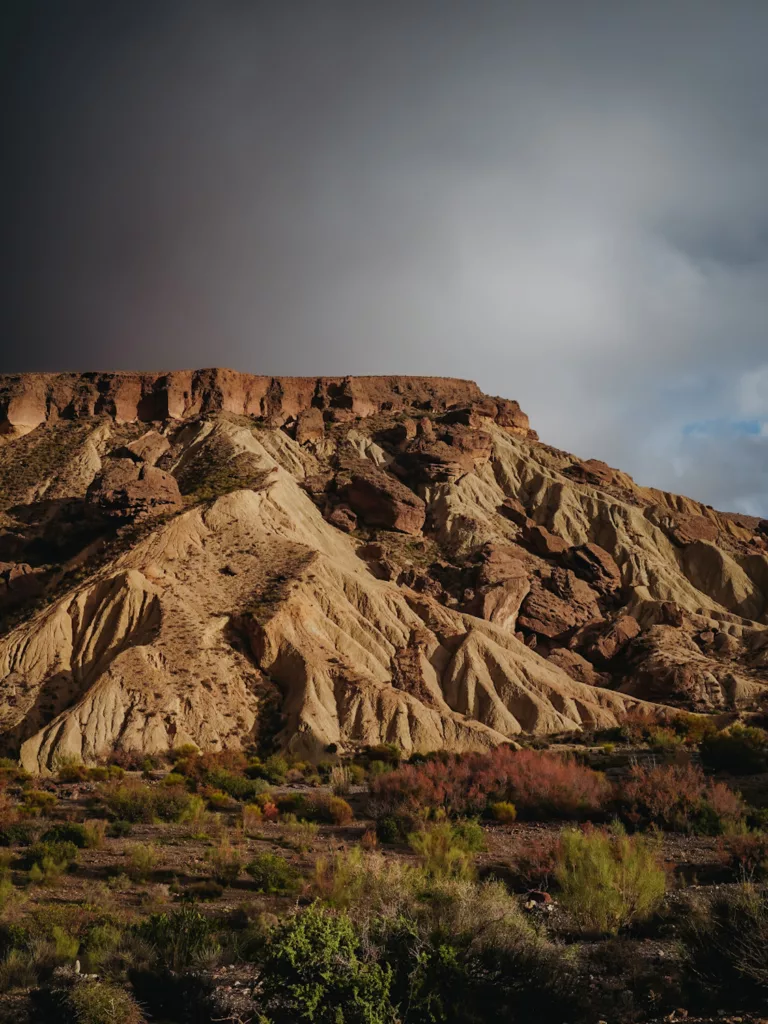 Paysages désertique lors d'une randonnée en Espagne en Andalousie.
