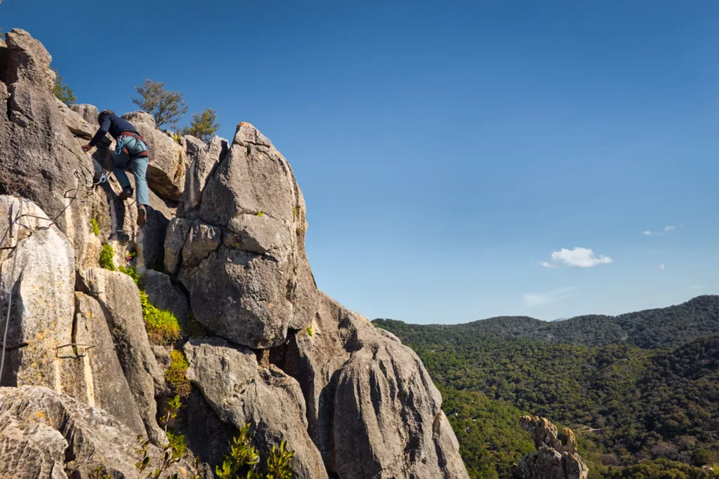 Via ferrata de Castillo del Águila en andalousie la remonté finale 