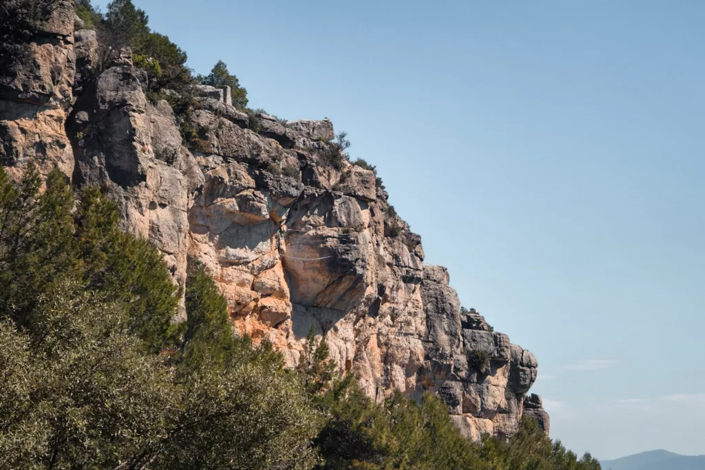 Via Ferrata Ivet la Rabiosa niveau (extrêmement difficile) en Catalogne (Espagne).