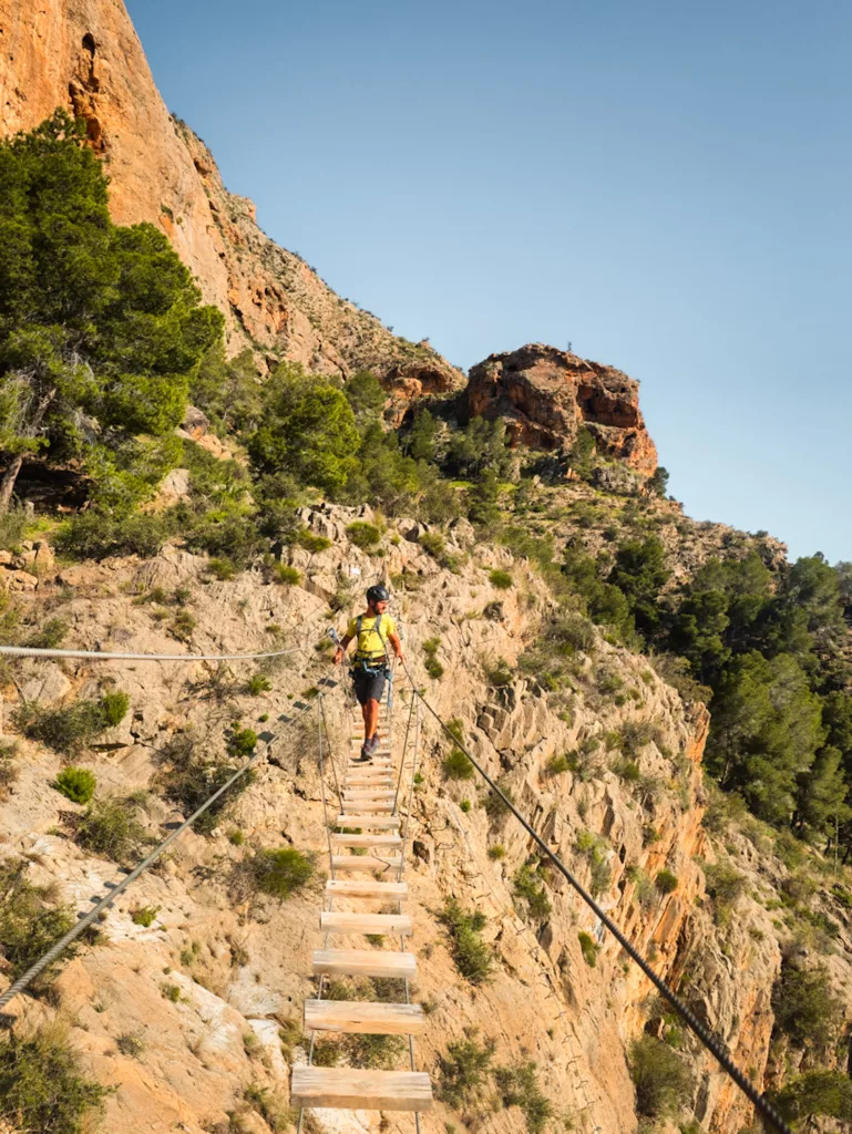 Via Ferrata de Redovan en Espagne entre Murcie et Alicante (province de Valence).
