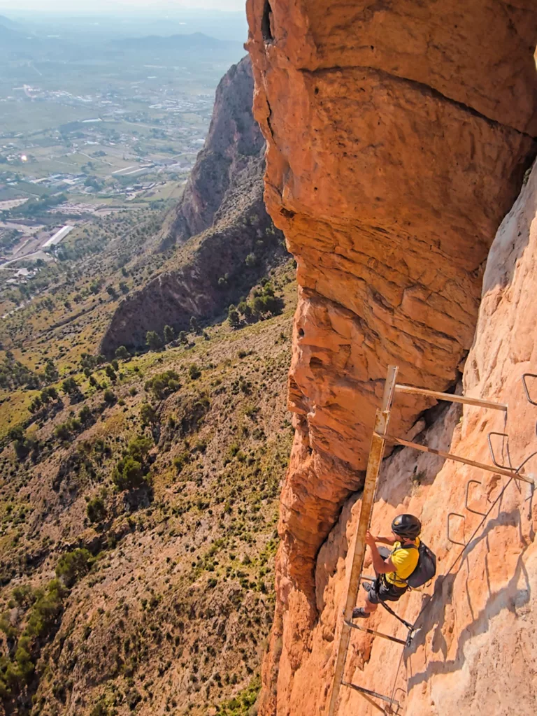 Via Ferrata de Redovan en Espagne entre Murcie et Alicante (province de Valence).