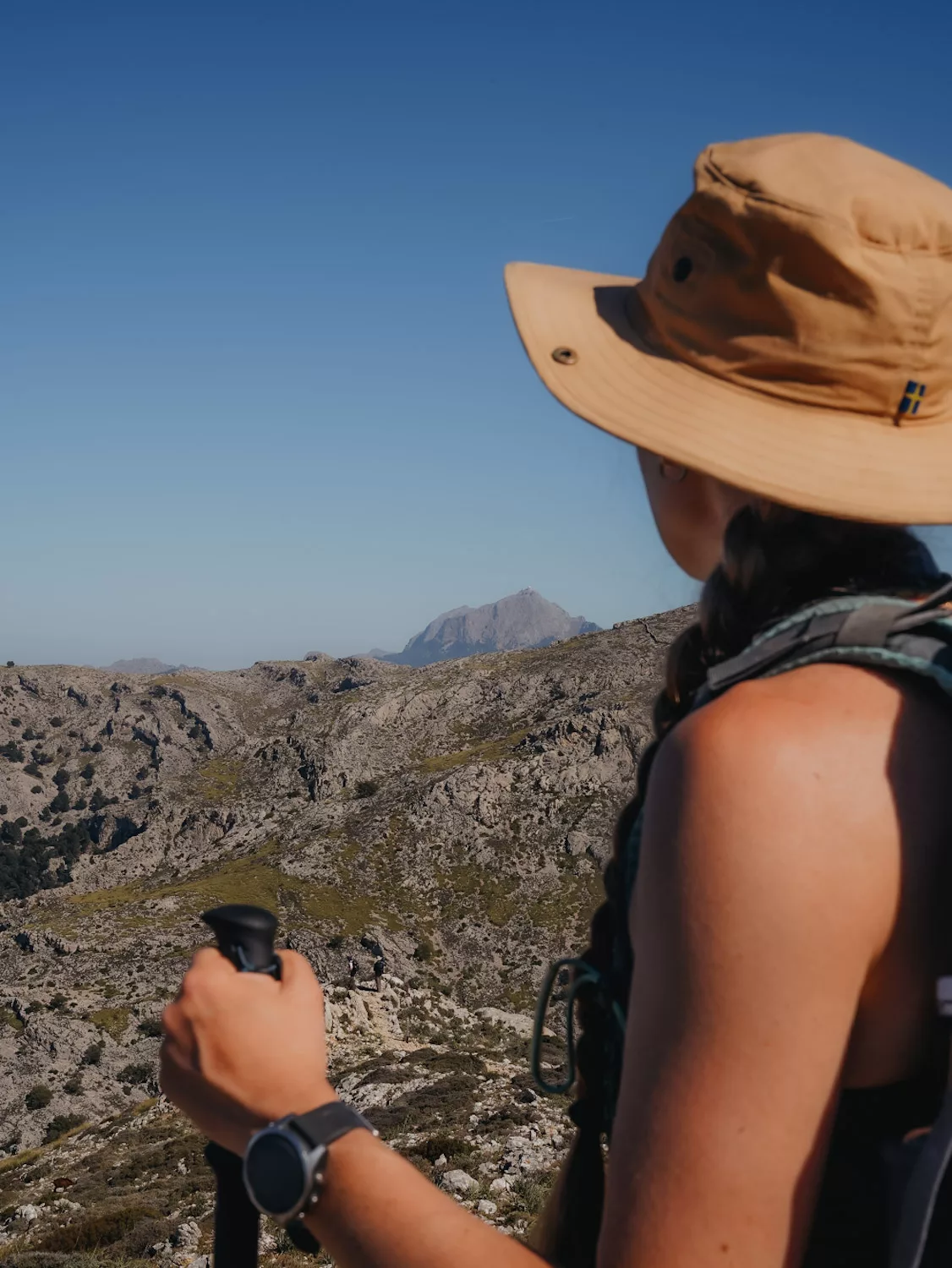 Paysages de montagne sur le GR221 à Majorque. Destination randonnée dans les Baléares.