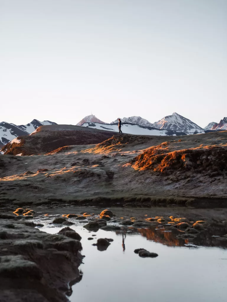 Lever de soleil au Hautacam dans les Pyrénées proche de Lourdes et du Cirque de Gavarnie.