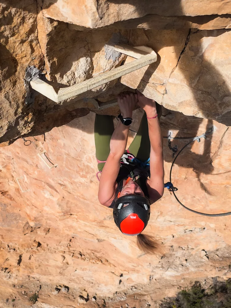 Via ferrata Feliz Navidad en Espagne (Catalogne). La via ferrata la plus difficile d'Espagne.