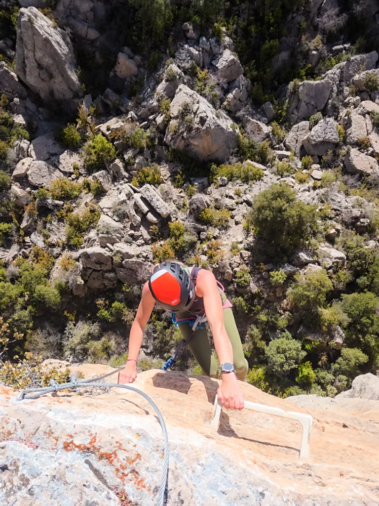 Via ferrata Feliz Navidad en Espagne (Catalogne). La via ferrata la plus difficile d'Espagne.