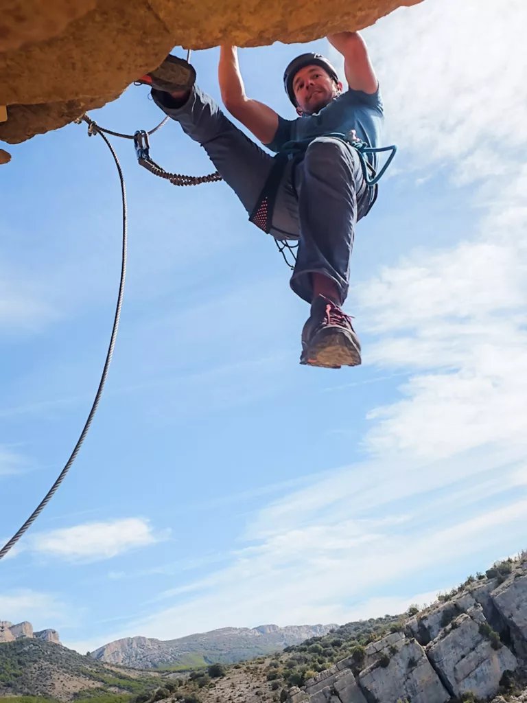 Via ferrata Feliz Navidad en Espagne (Catalogne). La via ferrata la plus difficile d'Espagne.