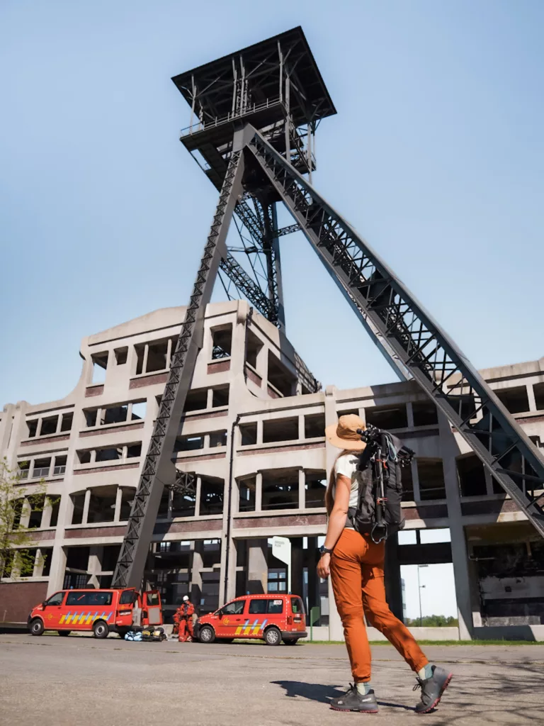 Thorpark : terril de la mine de Wtaerschei sur le National Park Trail en Flandre (Parc Nacional de la Haute Campine / Hoge Kempen)